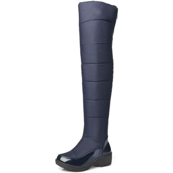 Women's Winter Over The Knee Thigh High Snow Boots Fur Lined Wide Calf Snow Boot - Picture 1 of 7